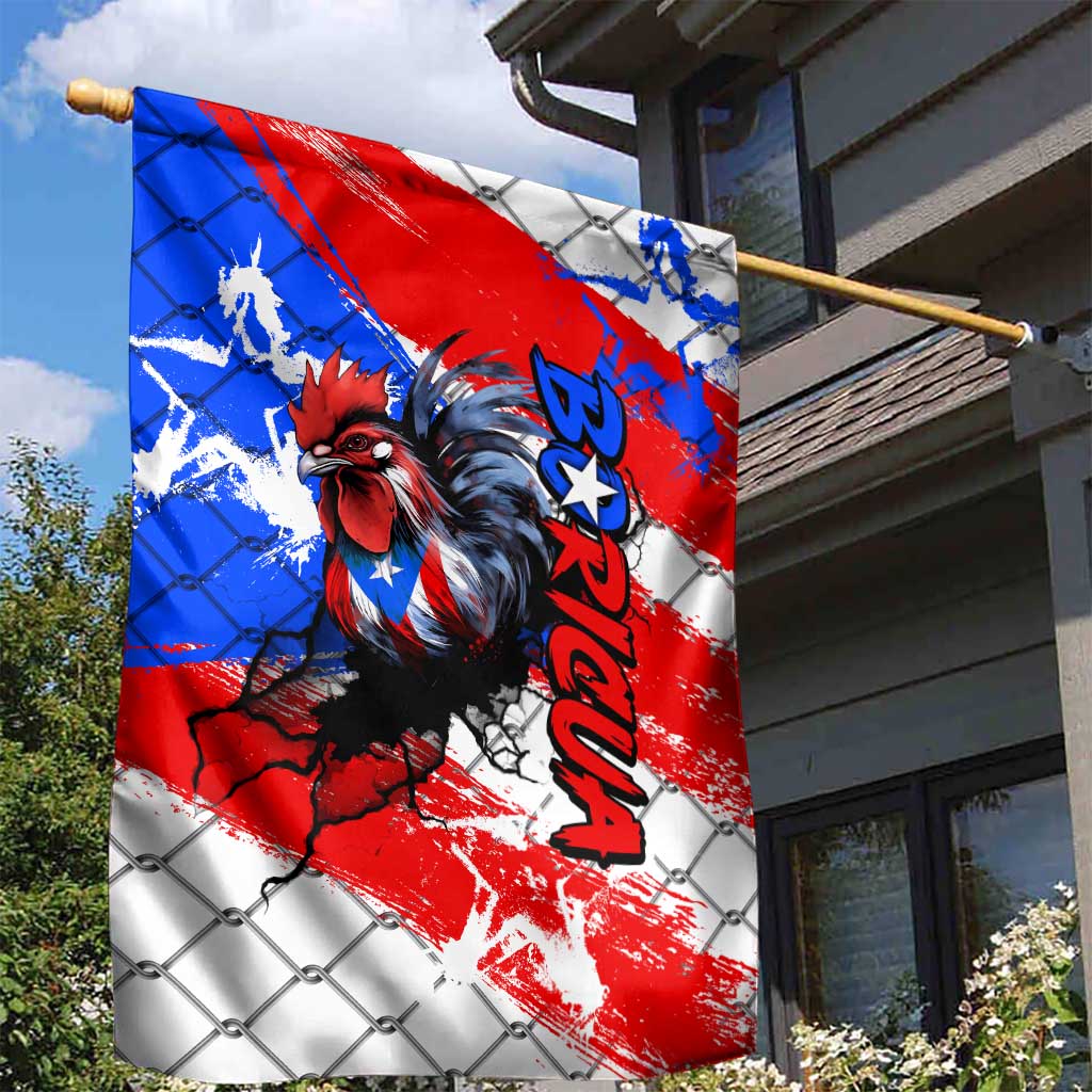 Boricua Pride Rooster Flag Puerto Rico Garden Flag