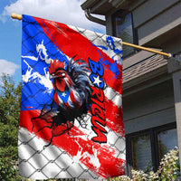 Boricua Pride Rooster Flag Puerto Rico Garden Flag