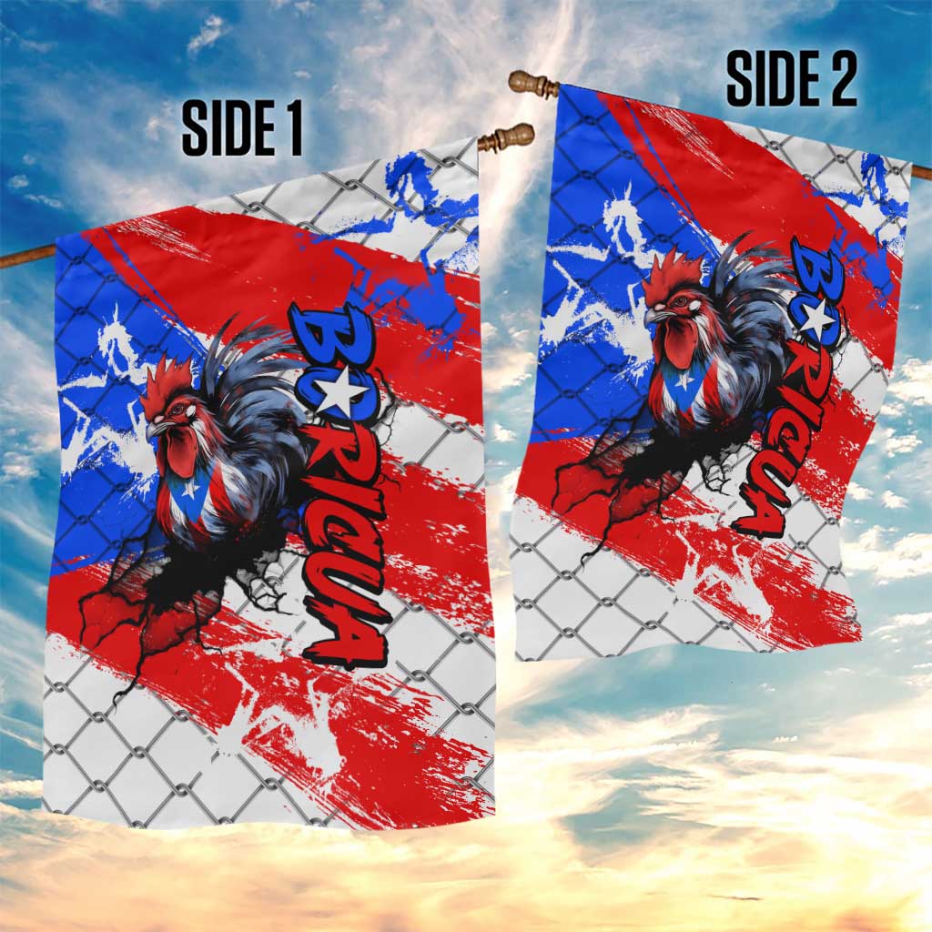 Boricua Pride Rooster Flag Puerto Rico Garden Flag