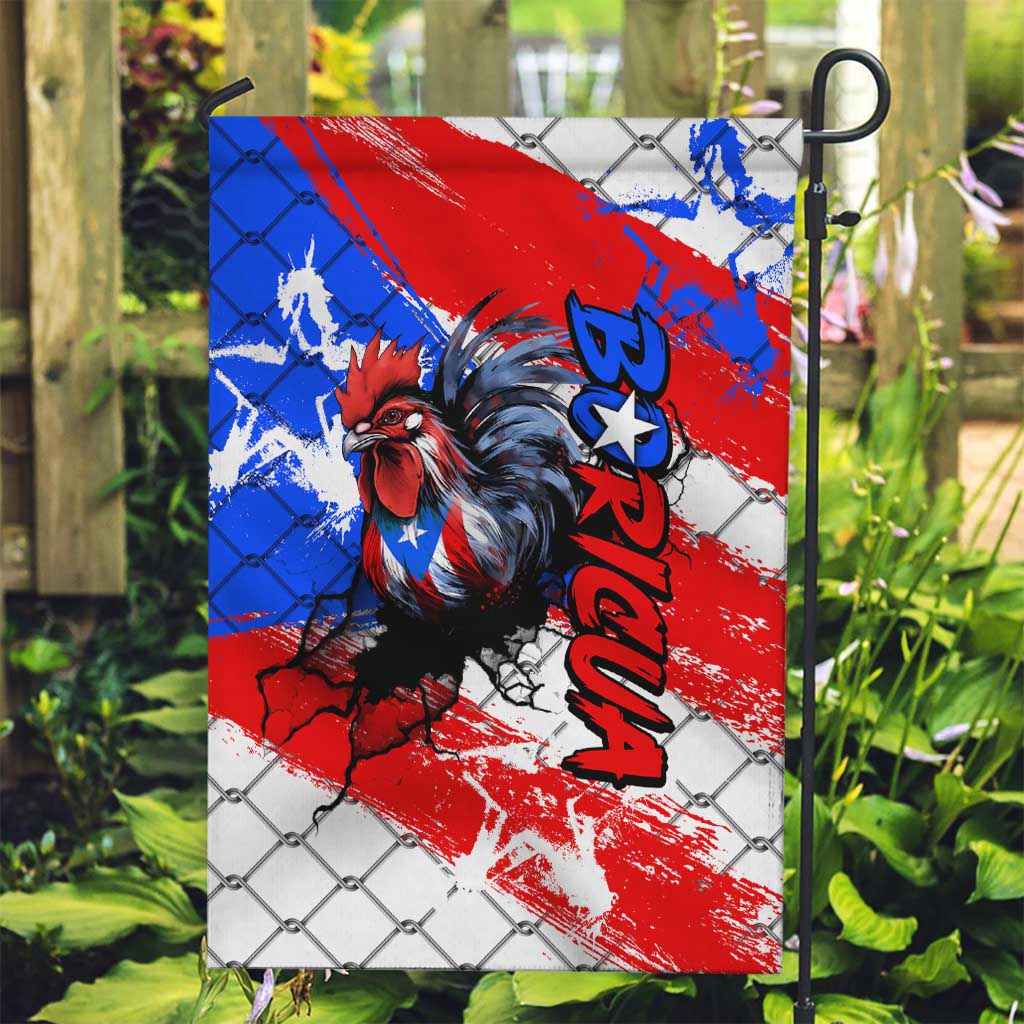 Boricua Pride Rooster Flag Puerto Rico Garden Flag