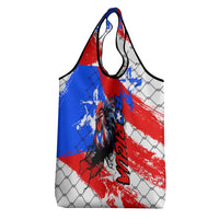 Boricua Pride Rooster Flag Puerto Rico Grocery Bag