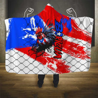 Boricua Pride Rooster Flag Puerto Rico Hooded Blanket