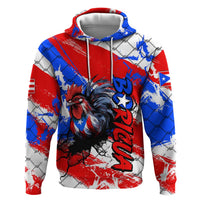 Boricua Pride Rooster Flag Puerto Rico Hoodie