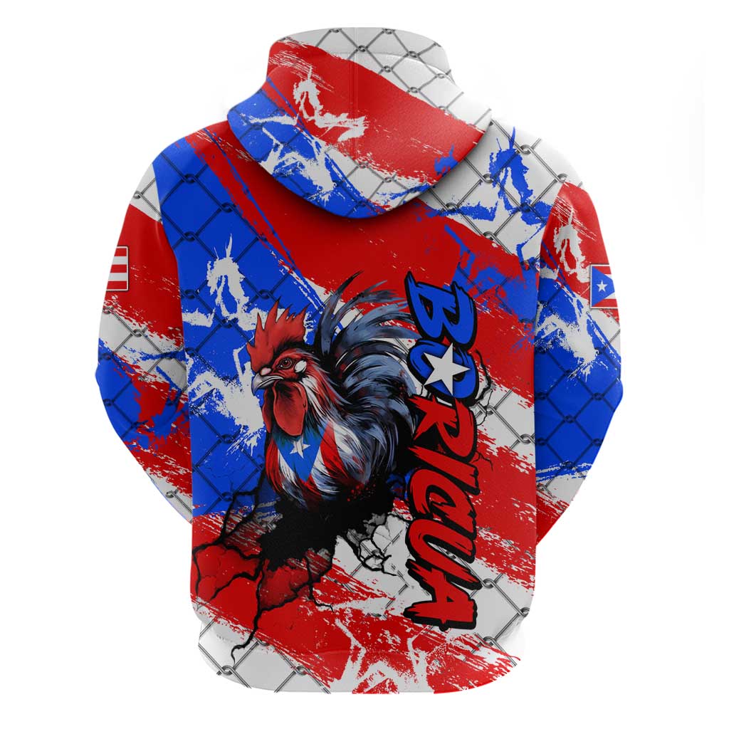 Boricua Pride Rooster Flag Puerto Rico Hoodie