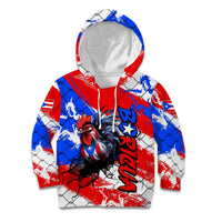 Boricua Pride Rooster Flag Puerto Rico Kid Hoodie