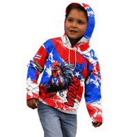 Boricua Pride Rooster Flag Puerto Rico Kid Hoodie