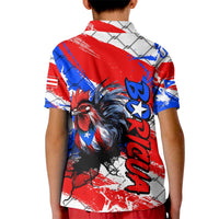 Boricua Pride Rooster Flag Puerto Rico Kid Polo Shirt