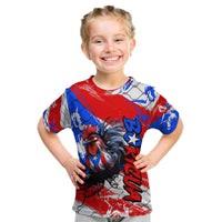 Boricua Pride Rooster Flag Puerto Rico Kid T Shirt