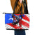 Boricua Pride Rooster Flag Puerto Rico Leather Tote Bag