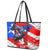 Boricua Pride Rooster Flag Puerto Rico Leather Tote Bag