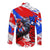 Boricua Pride Rooster Flag Puerto Rico Long Sleeve Button Shirt