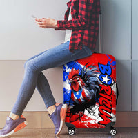 Boricua Pride Rooster Flag Puerto Rico Luggage Cover