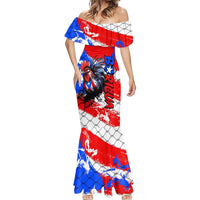 Boricua Pride Rooster Flag Puerto Rico Mermaid Dress
