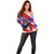 Boricua Pride Rooster Flag Puerto Rico Off Shoulder Sweater