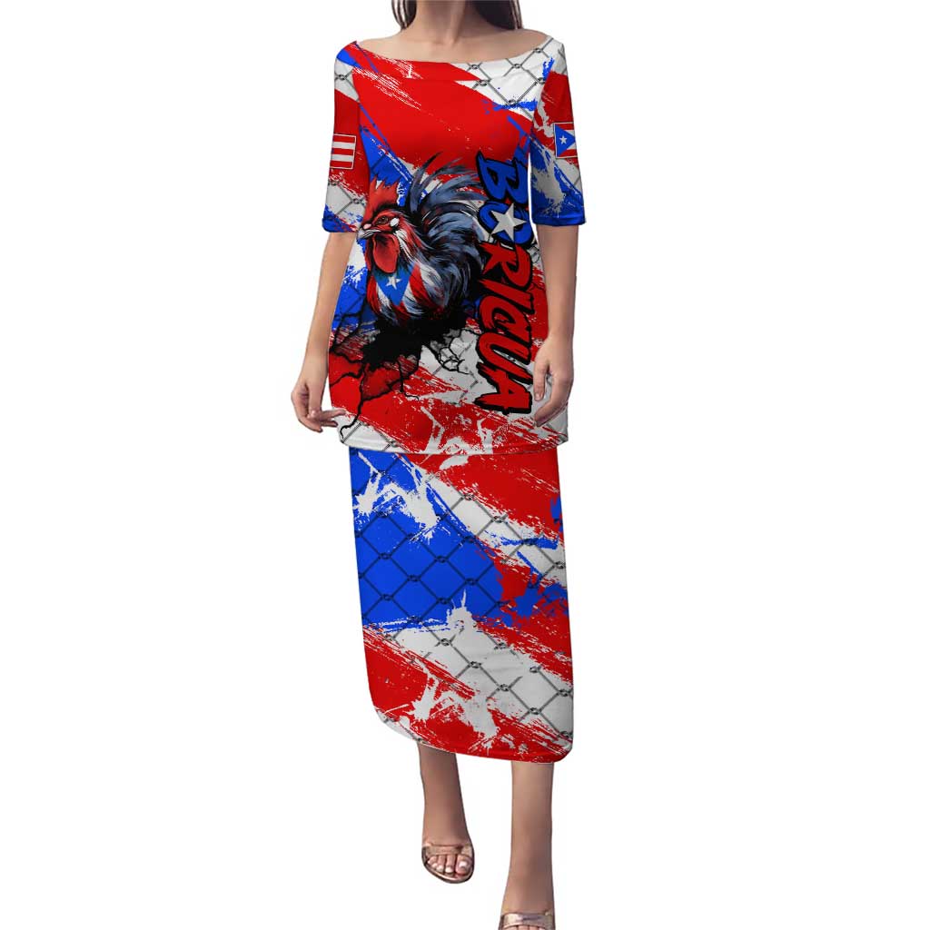 Boricua Pride Rooster Flag Puerto Rico Puletasi