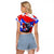 Boricua Pride Rooster Flag Puerto Rico Raglan Cropped T Shirt