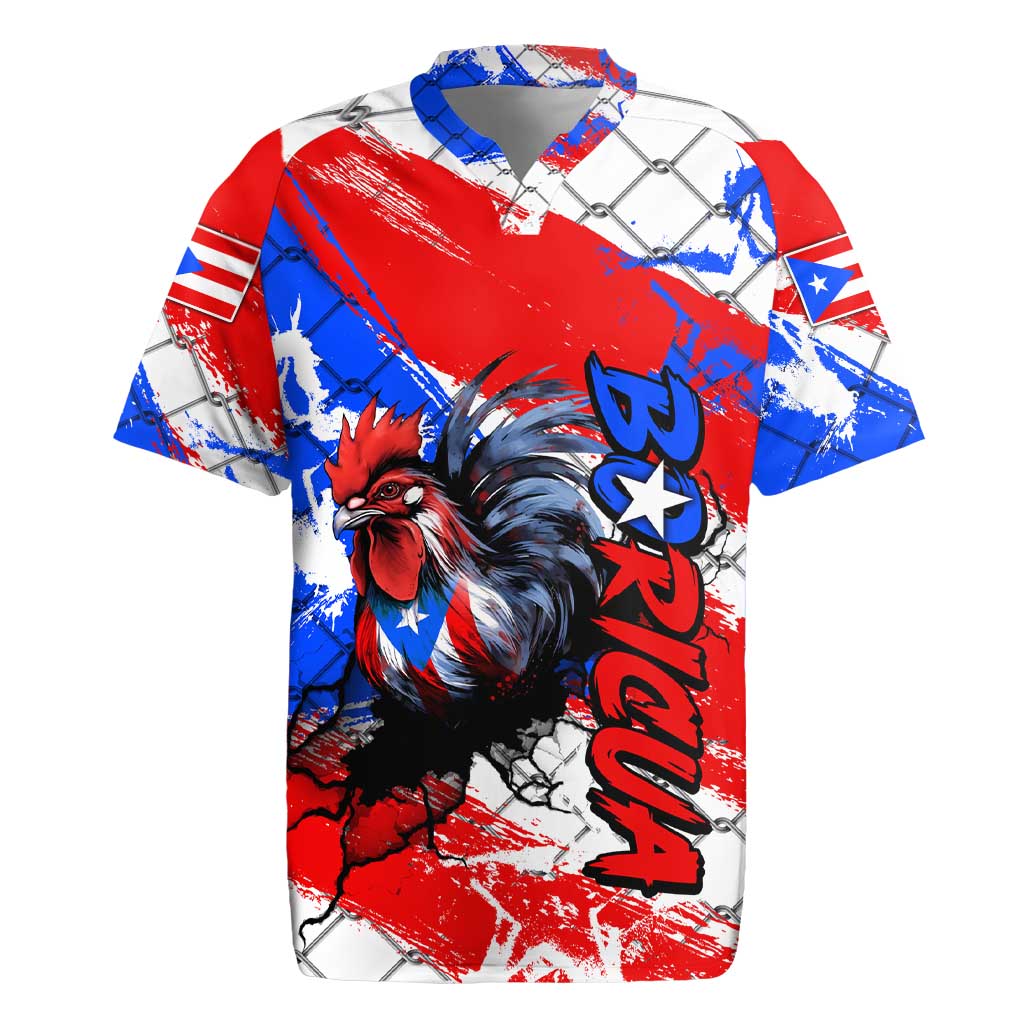 Boricua Pride Rooster Flag Puerto Rico Rugby Jersey