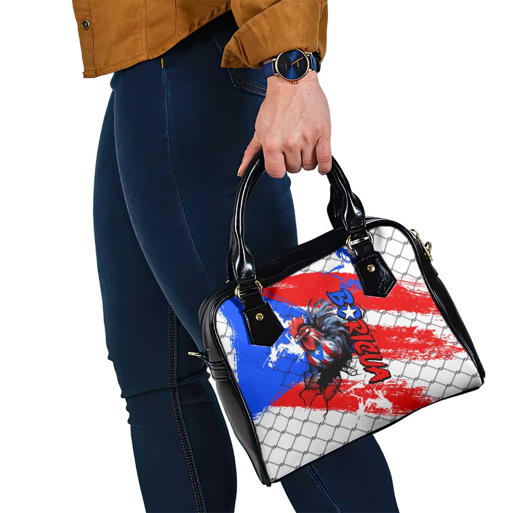 Boricua Pride Rooster Flag Puerto Rico Shoulder Handbag
