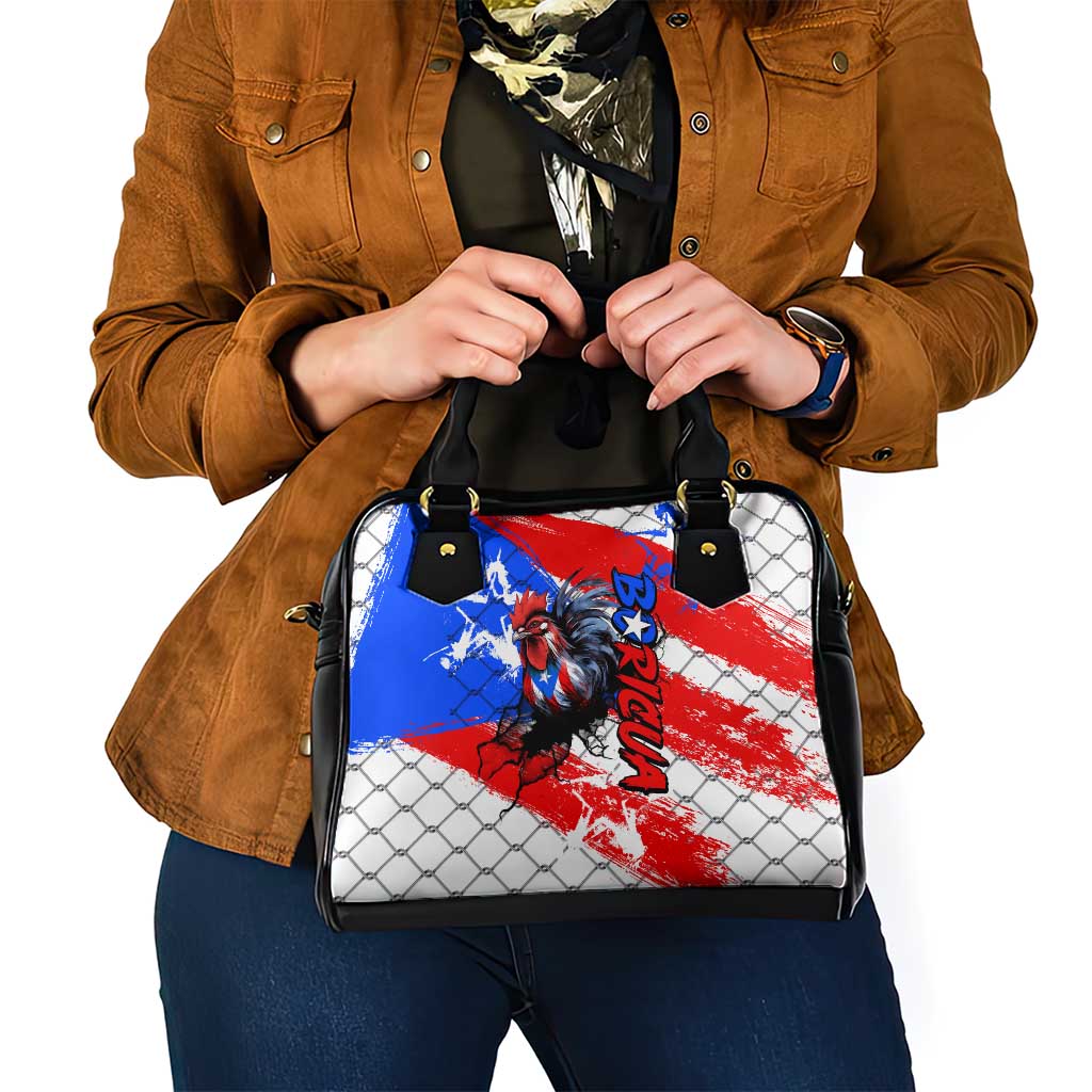 Boricua Pride Rooster Flag Puerto Rico Shoulder Handbag