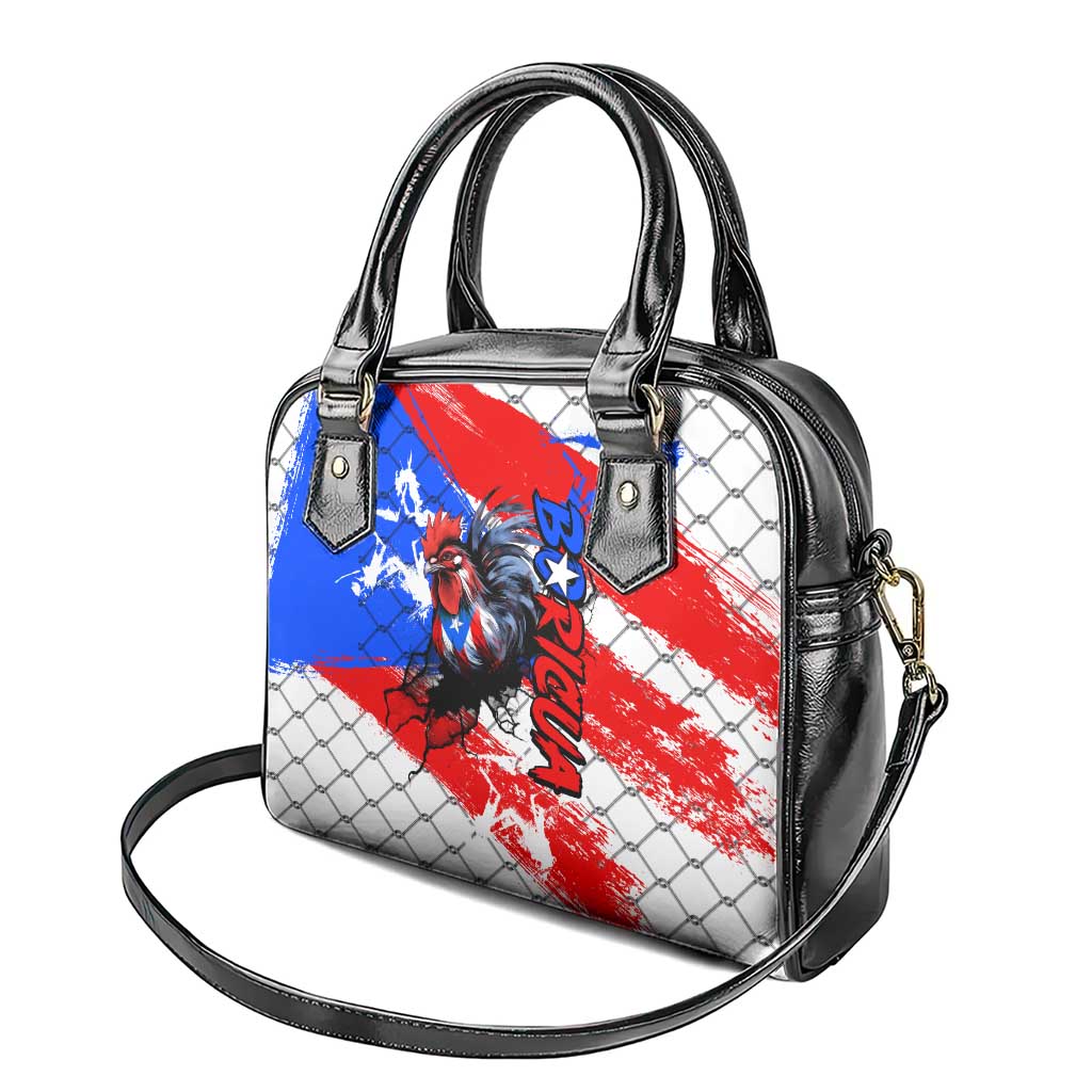 Boricua Pride Rooster Flag Puerto Rico Shoulder Handbag