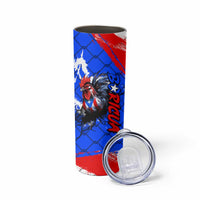 Boricua Pride Rooster Flag Puerto Rico Skinny Tumbler