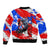 Boricua Pride Rooster Flag Puerto Rico Sleeve Zip Bomber Jacket