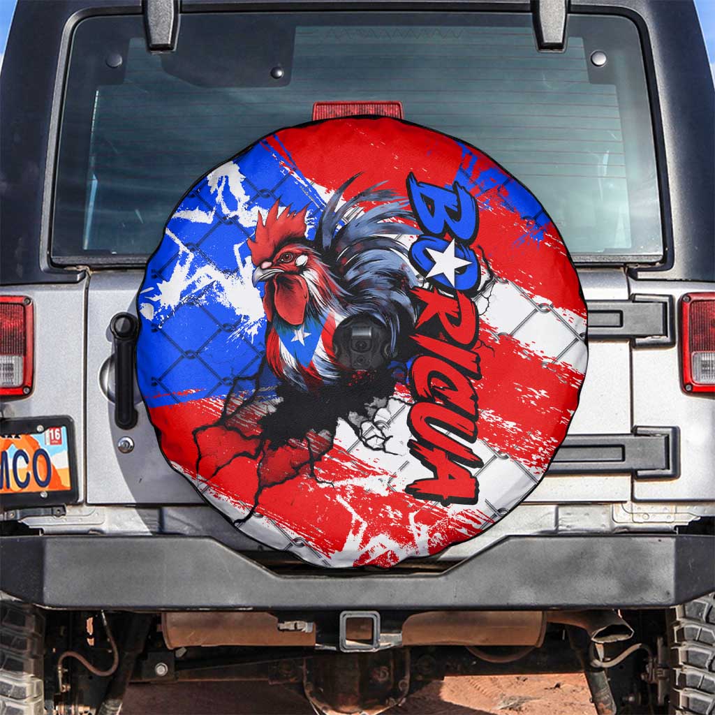 Boricua Pride Rooster Flag Puerto Rico Spare Tire Cover