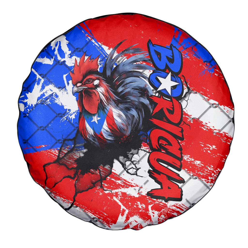 Boricua Pride Rooster Flag Puerto Rico Spare Tire Cover
