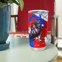Boricua Pride Rooster Flag Puerto Rico Tumbler Cup