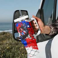 Boricua Pride Rooster Flag Puerto Rico Tumbler With Handle