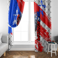 Boricua Pride Rooster Flag Puerto Rico Window Curtain