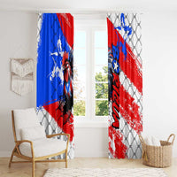 Boricua Pride Rooster Flag Puerto Rico Window Curtain