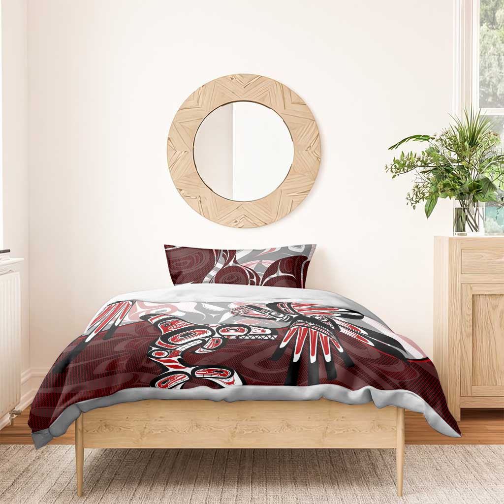 Haida Orca and Eagle Battle Bedding Set Canada Pacific Northwest Tribal Art
