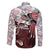 Haida Orca and Eagle Battle Family Matching Off The Shoulder Long Sleeve Dress and Hawaiian Shirt Canada Pacific Northwest Tribal Art