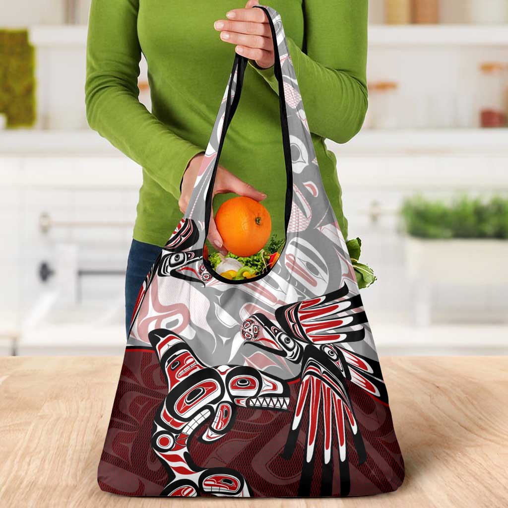 Haida Orca and Eagle Battle Grocery Bag Canada Pacific Northwest Tribal Art