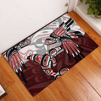 Haida Orca and Eagle Battle Rubber Doormat Canada Pacific Northwest Tribal Art