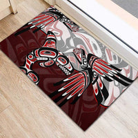 Haida Orca and Eagle Battle Rubber Doormat Canada Pacific Northwest Tribal Art
