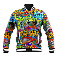 Hip Hop Graffiti Art Baseball Jacket Black Power - Wonder Print Shop