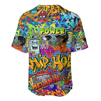 Hip Hop Graffiti Art Baseball Jersey Black Power - Wonder Print Shop