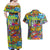 Hip Hop Graffiti Art Couples Matching Off Shoulder Maxi Dress and Hawaiian Shirt Black Power - Wonder Print Shop