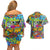 Hip Hop Graffiti Art Couples Matching Off Shoulder Short Dress and Hawaiian Shirt Black Power - Wonder Print Shop