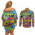 Hip Hop Graffiti Art Couples Matching Off Shoulder Short Dress and Long Sleeve Button Shirts Black Power - Wonder Print Shop