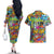 Hip Hop Graffiti Art Couples Matching Off The Shoulder Long Sleeve Dress and Hawaiian Shirt Black Power - Wonder Print Shop