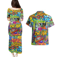 Hip Hop Graffiti Art Couples Matching Puletasi Dress and Hawaiian Shirt Black Power - Wonder Print Shop