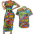 Hip Hop Graffiti Art Couples Matching Short Sleeve Bodycon Dress and Hawaiian Shirt Black Power - Wonder Print Shop