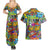 Hip Hop Graffiti Art Couples Matching Summer Maxi Dress and Hawaiian Shirt Black Power - Wonder Print Shop