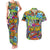 Hip Hop Graffiti Art Couples Matching Tank Maxi Dress and Hawaiian Shirt Black Power - Wonder Print Shop