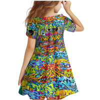 Hip Hop Graffiti Art Family Matching Mermaid Dress and Hawaiian Shirt Black Power - Wonder Print Shop