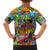 Hip Hop Graffiti Art Family Matching Off Shoulder Short Dress and Hawaiian Shirt Black Power - Wonder Print Shop