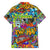 Hip Hop Graffiti Art Family Matching Short Sleeve Bodycon Dress and Hawaiian Shirt Black Power - Wonder Print Shop